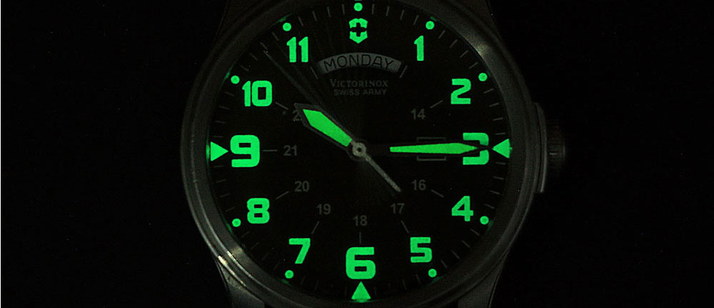 Photo of luminous clock dial