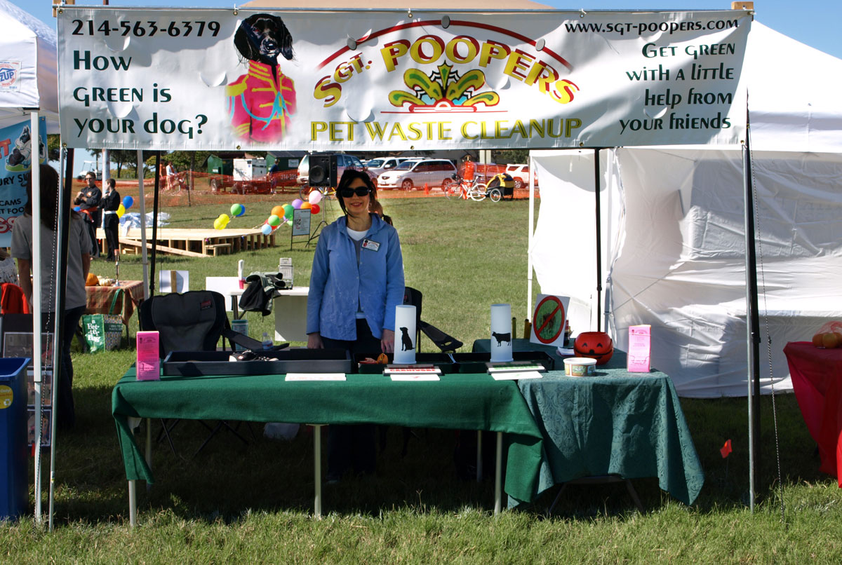 Sgt. Poopers booth at the Walk Wag Run event