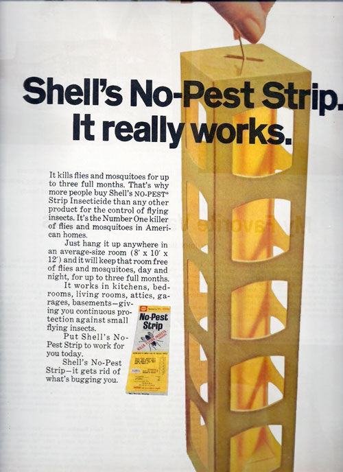 Image of vintage ad for Shell No-Pest Strip