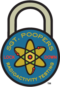 Sgt. Poopers® Radioactivity Lockdown testing logo Sgt. Poopers® Radioactivity Lockdown testing logo